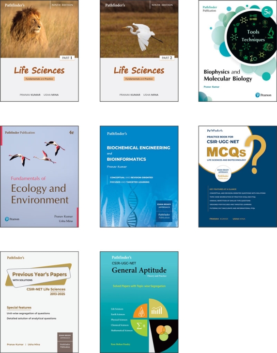 CSIR-UGC-DBT NET </br> Life Sciences & Biotech  : 8 books